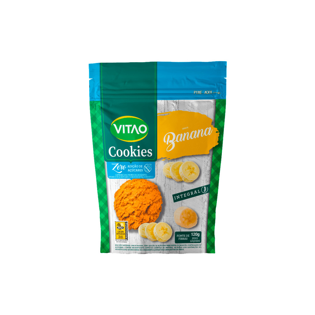 Cookie Zero Banana 120g - Vitao em Oferta na Shopee