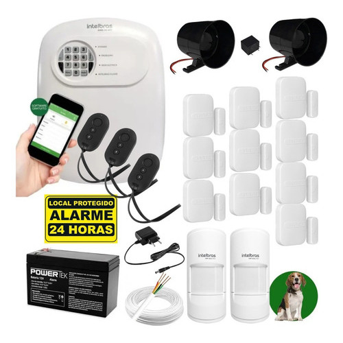 Kit Alarme Acesso Remoto Via Aplicativo 10 Magn 2 Infra Pet **