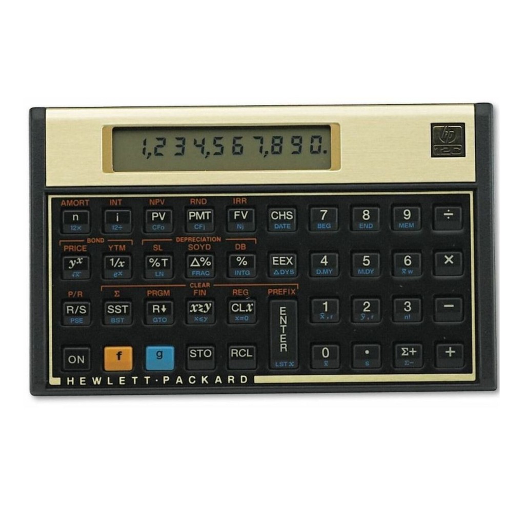 Calculadora Financeira HP 12C Gold 120 funções 10 caracteres em Oferta na Shopee