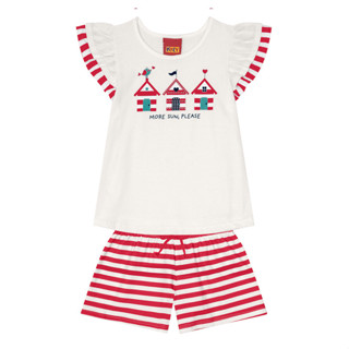 Conjunto Bebê Kyly Com Estampa E Aplique De Strass em Oferta na Shopee