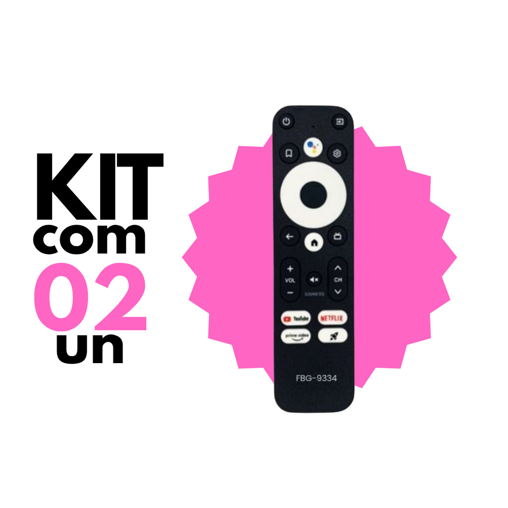 Kit Controle Compatível Intelbras Izy Play 4K/Full HD 4140033 COMPATÍVEL