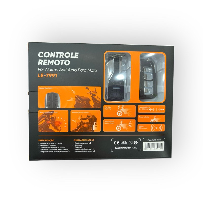 Alarme para Moto Universal Com Partida Remota Controle Distancia Novo em Oferta na Shopee