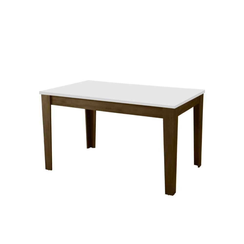 Mesa Miami 1,20M Cedro / Off White Castanho/Branco em Oferta na Shopee