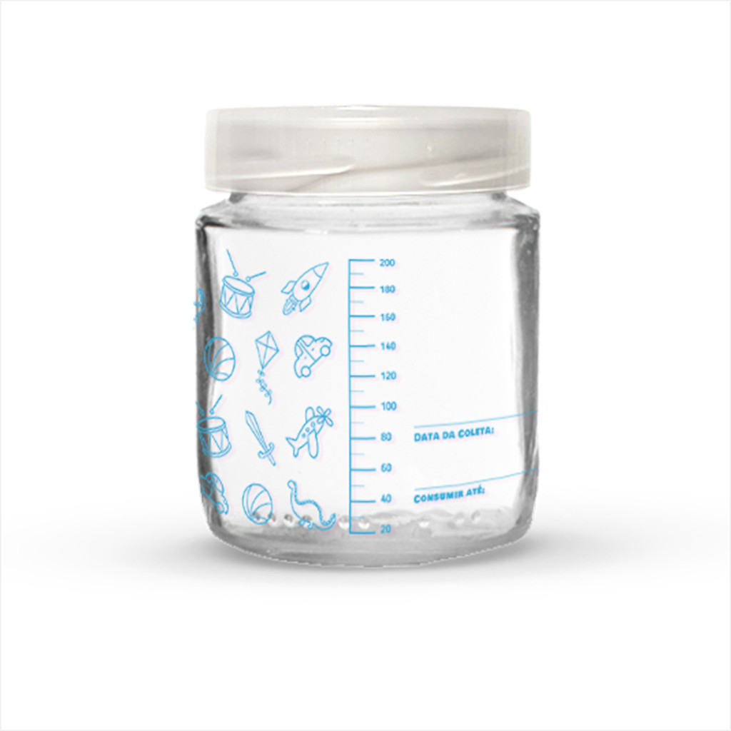 Kit 8 Potes Amamentação / Leite Materno Com Graduação 200ml