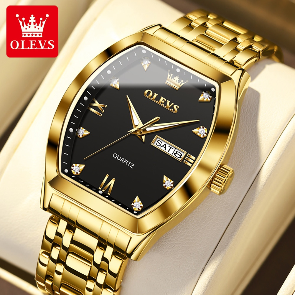 OLEVS Relógios Masculinos Moda Negócios Relógio À Prova Dwaterproof Água Para Homens Marca De Luxo Calendário De Pulso L