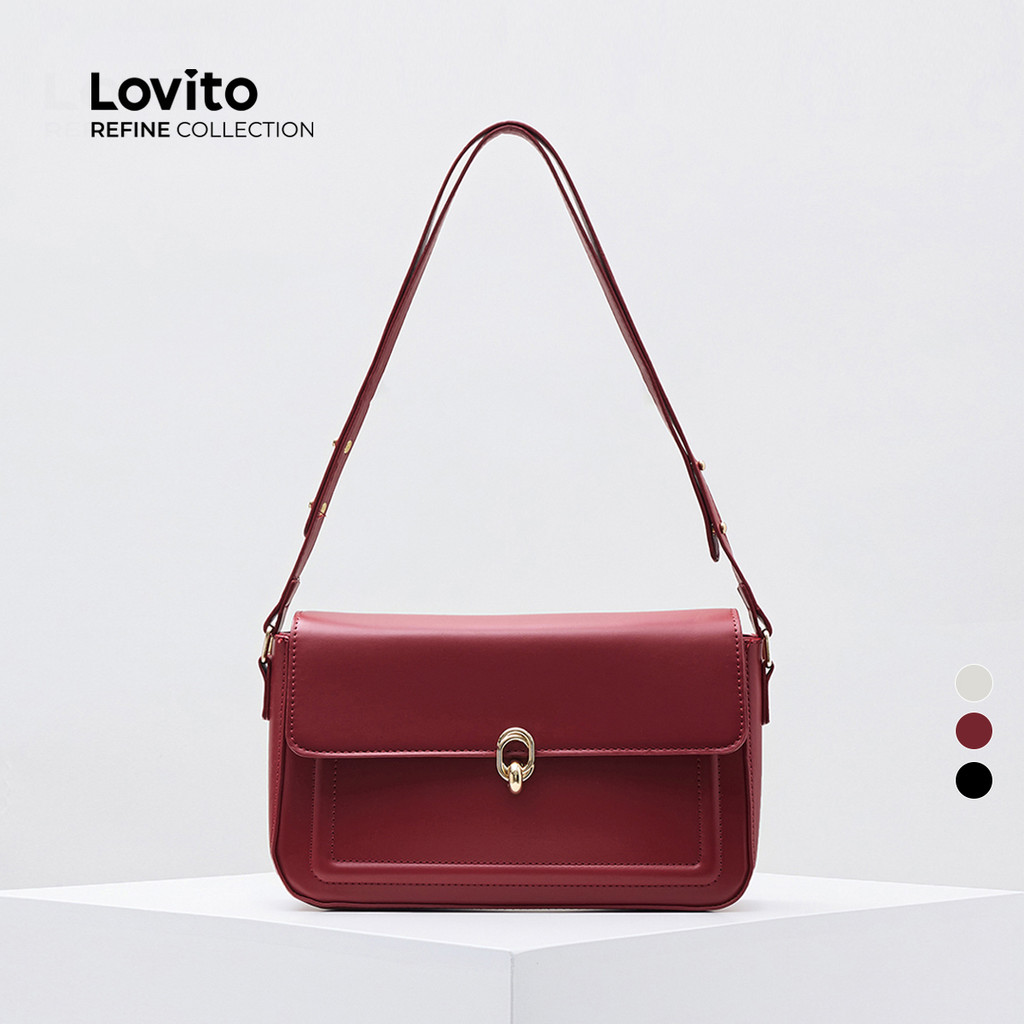 (Lovito Refine) Casual liso pequeno quadrado Bolsa feminina LFAR9079 - Women Bags
