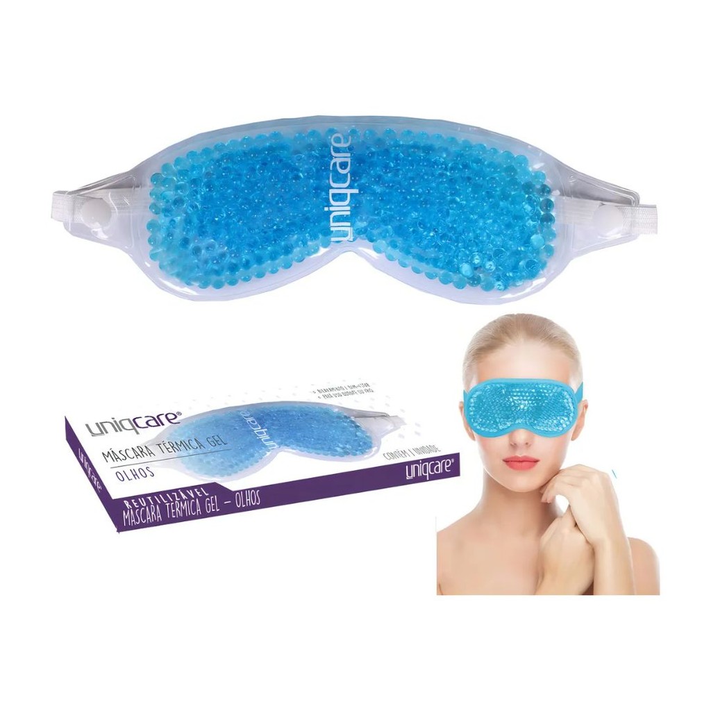 Máscara Térmica de Gel para Olhos Uniqmed Azul - Health