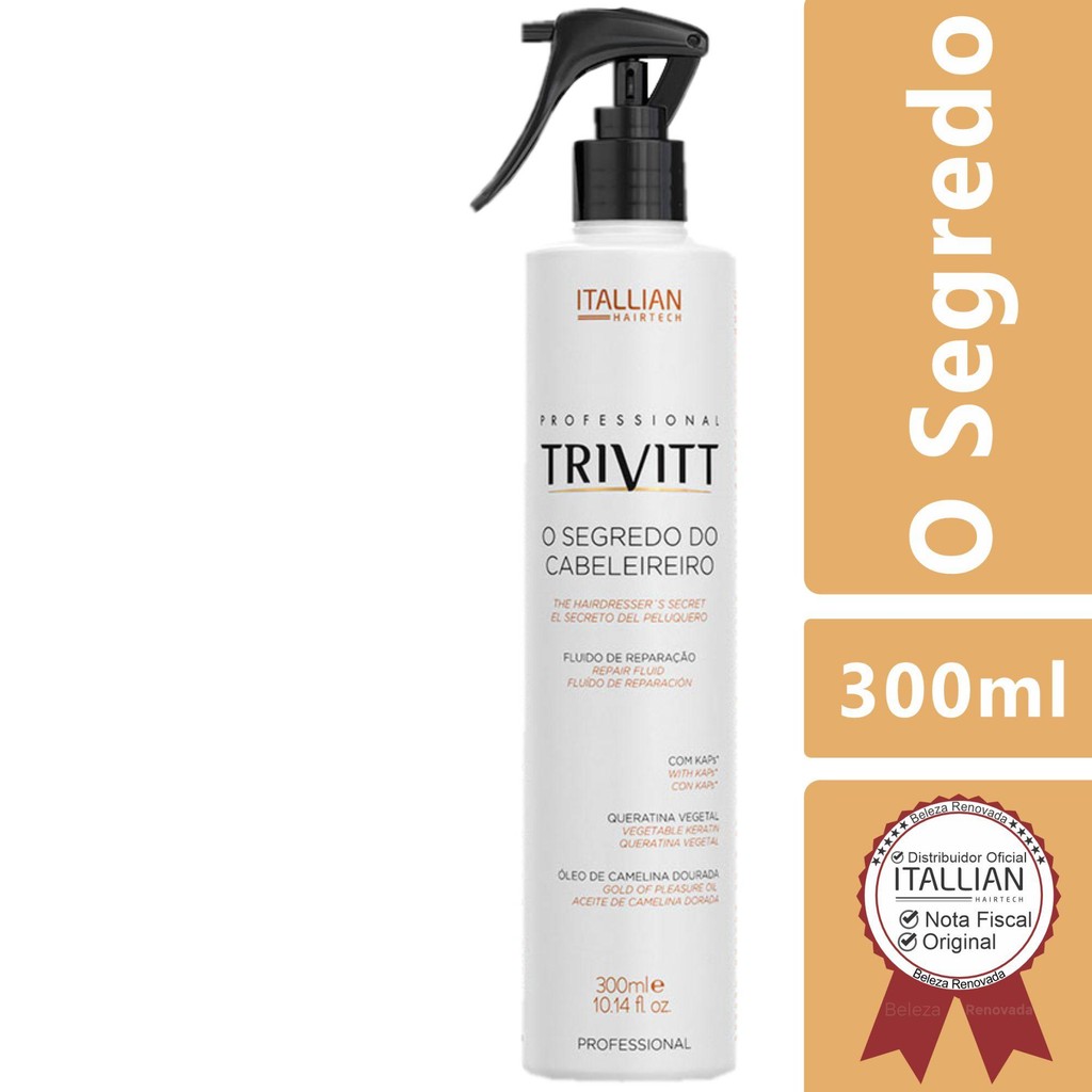 O Segredo Do Cabeleireiro Trivitt Fluido Reconstrutor 300 Ml Seg em Oferta na Shopee