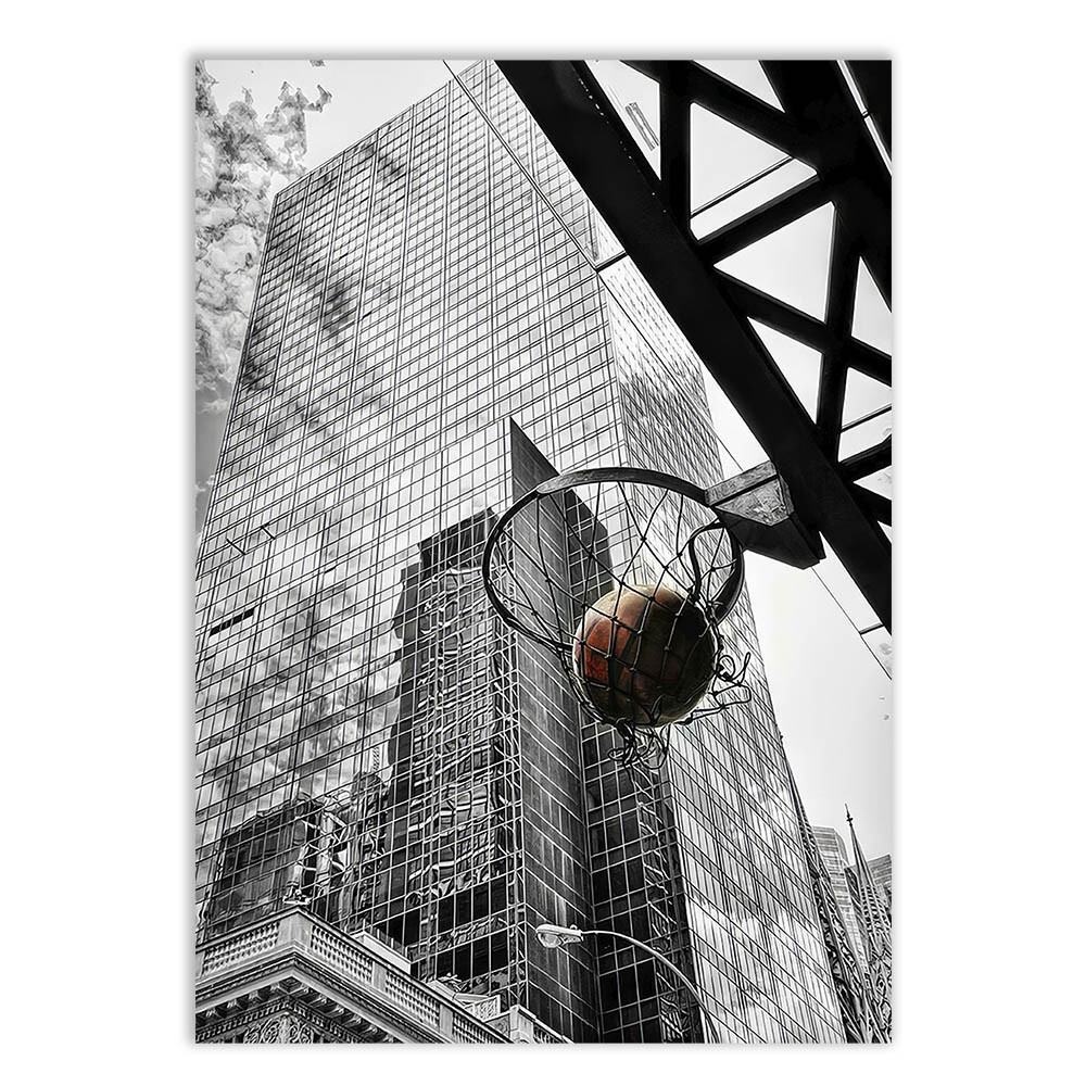 Placa Decorativa Basquete Quadra De Rua Foto