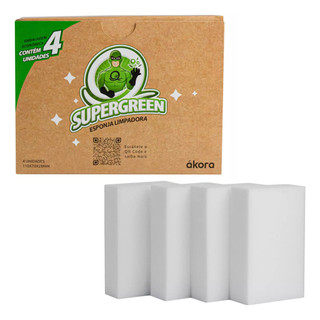 Kit 4/8/12/16 Esponja Mágica Bucha Melamina Ákora Parede Vidro Manchas Pisos Inox Qualidade Superior