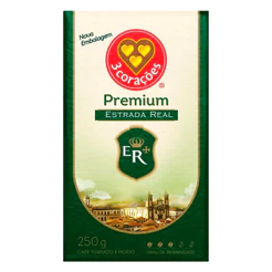CAFÉ TORRADO E MOÍDO A VÁC. 3 CORAÇÕES PREM. ESTR. REAL 250G