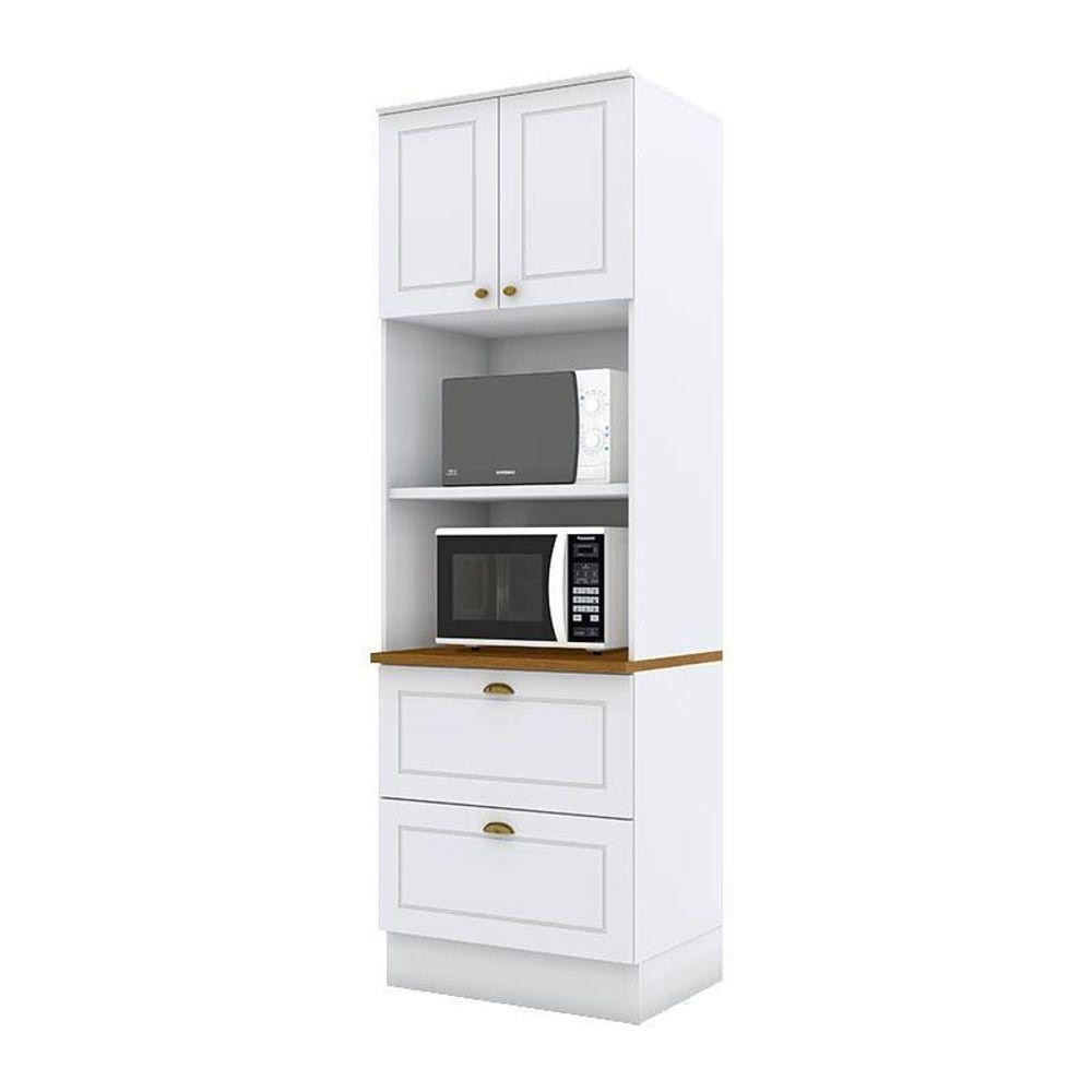 Torre Quente 2 Fornos Americana Branco Hp Com Tampo Nature – Henn