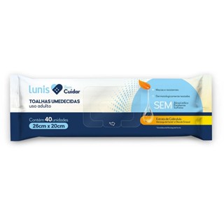 Toalha Umedecida Lunis Adulto Com 40 Unidades em Oferta na Shopee