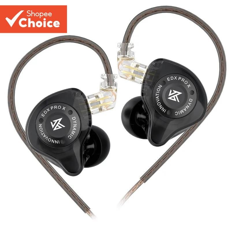 KZ EDX PRO X Fones De Ouvido Unidade Dinâmica Fone Alta Fidelidade Baixo Esporte Música Com Cancelamento ZSTX ZSN EDC ED