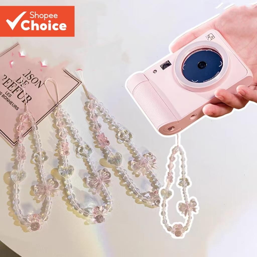 Chaveiro Pink Love Bow – Pulseira Anti-Perda De Urso Fofo Para iPhone E Android