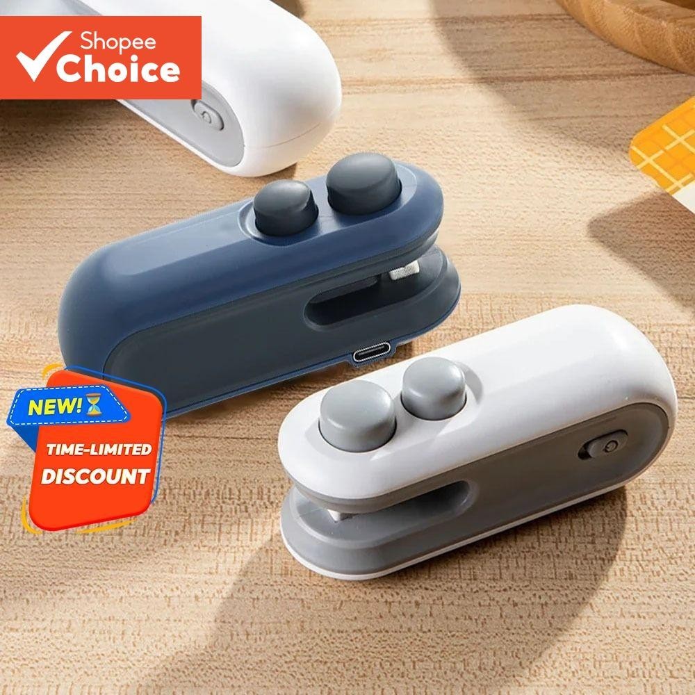 2 Em 1 Máquina De Selagem De Lanches Pequena Mini Plástico Embalagem Casa Saco Preservação De Alimentos A Vácuo