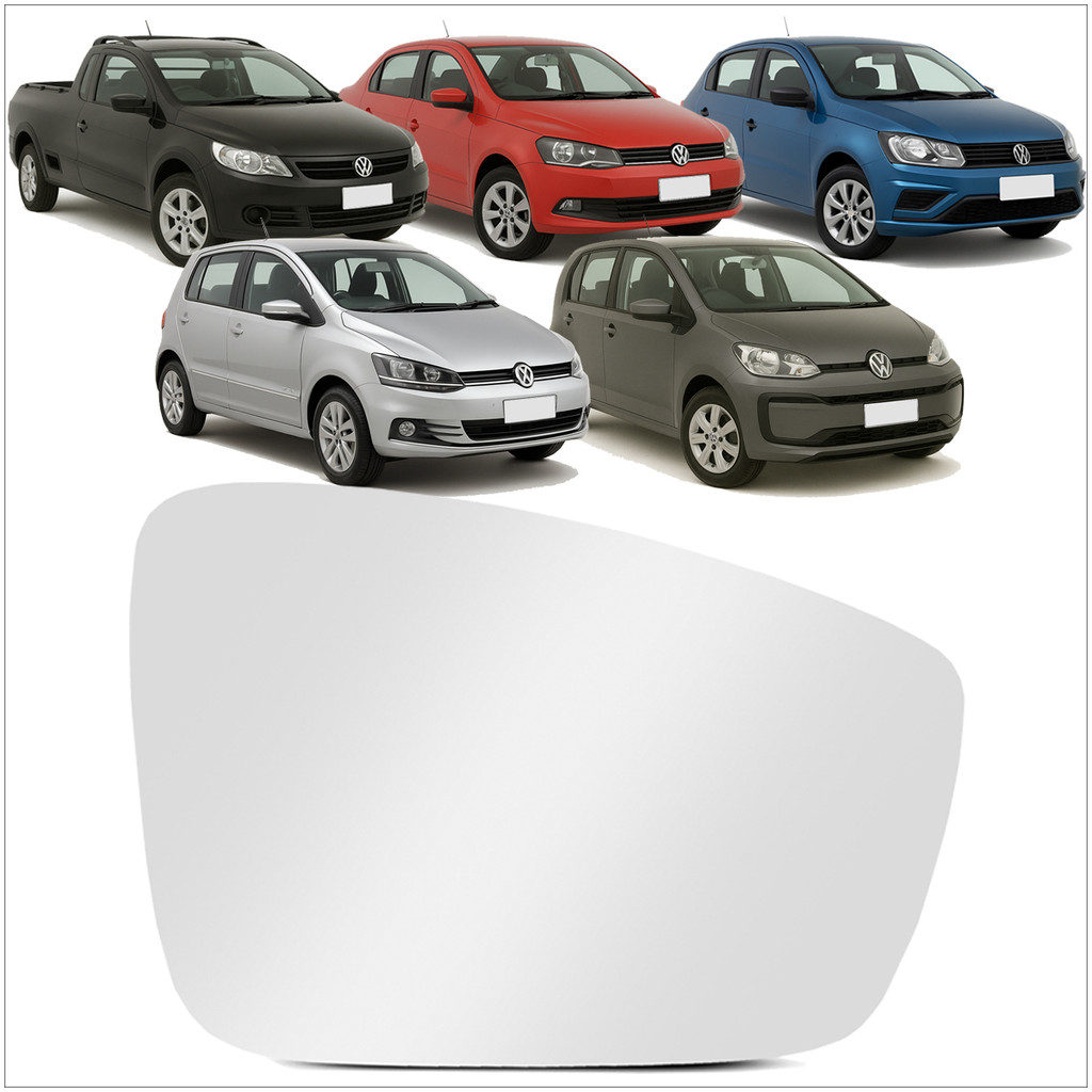 Lente Espelho Retrovisor Gol Voyage Saveiro 2012 a 2020 Up 2014 a 2020 Fox 2009 a 2020