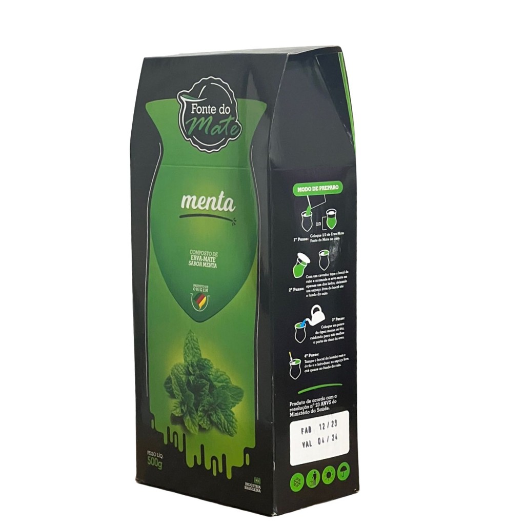 Erva Mate Chimarrão FONTE DO MATE MENTA COMPOSTA 500g