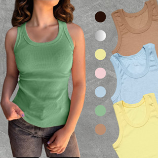 Regata Ribana Canelada Feminina Blusa Basica Verao de Algodao em Oferta na Shopee