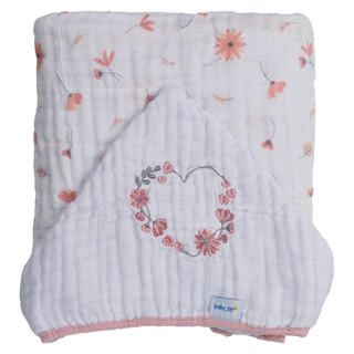 Toalha Banho Babê em Soft Baby Joy Bordado Floral Coração em Oferta na Shopee