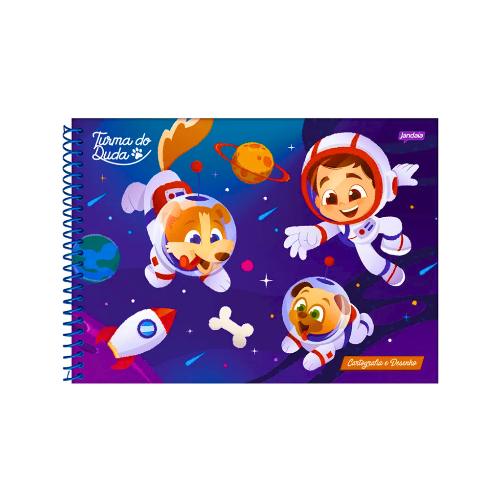 Caderno De Desenho Universitário Turma Do Duda 80 Folhas - Jandaia CAPA:Espaço em Oferta na Shopee