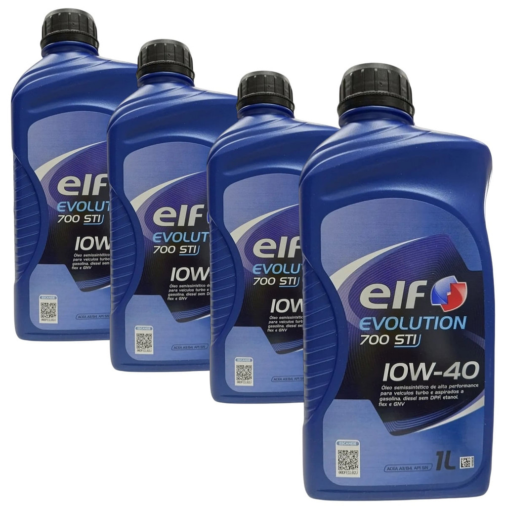 4 Litros de Óleo Lubrificante do Motor ELF Evolution 700 STI 10W40 SN Semissintético em Oferta na Shopee