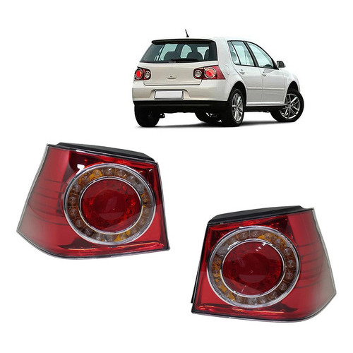 Par De Lanternas Traseira Golf Sportline Original Volkswagen em Oferta na Shopee
