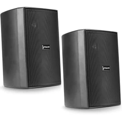 Par Caixas de Som Passiva Frahm PS 200 New 60W 8 0hms Preta Com suporte para instalação - 31650
