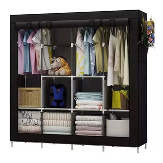 Arara Guarda Roupa Dobrável Armário Organizador Multiuso Roupeiro Cabideiro Sapateira Top…