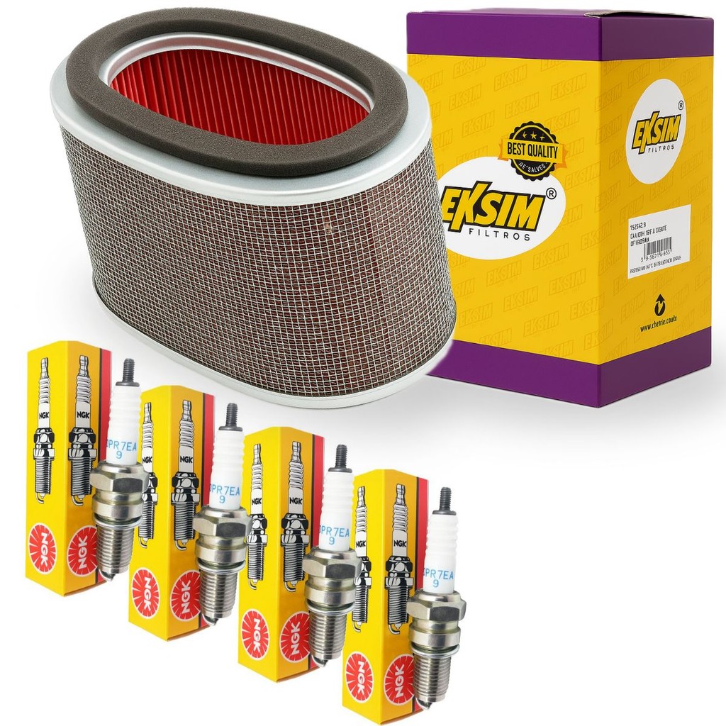 Filtro de Ar + Velas de Ignição Ngk P/ Honda Shadow 750 2006-2014