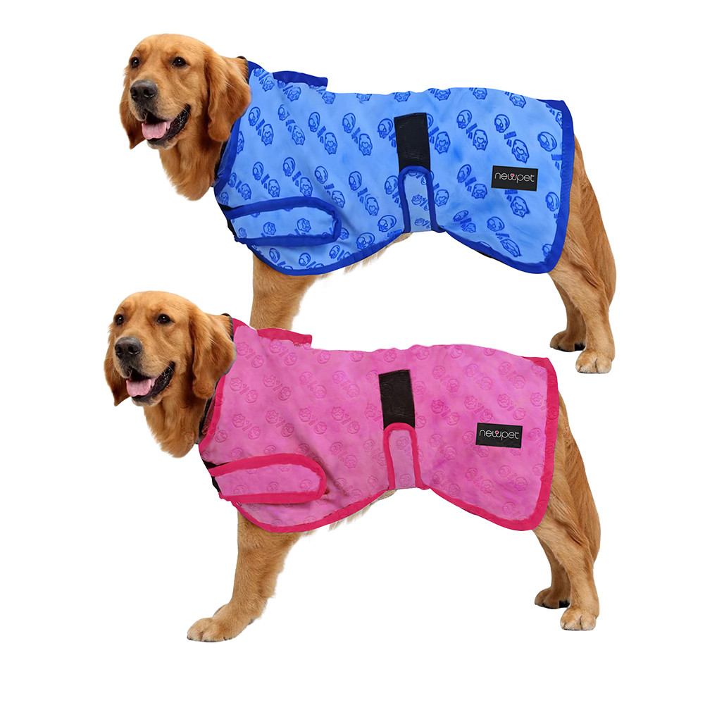 Newpet Vestido Cachorro Pet Gelado Resfrescante  para Cães e  XL Rosa / Azul