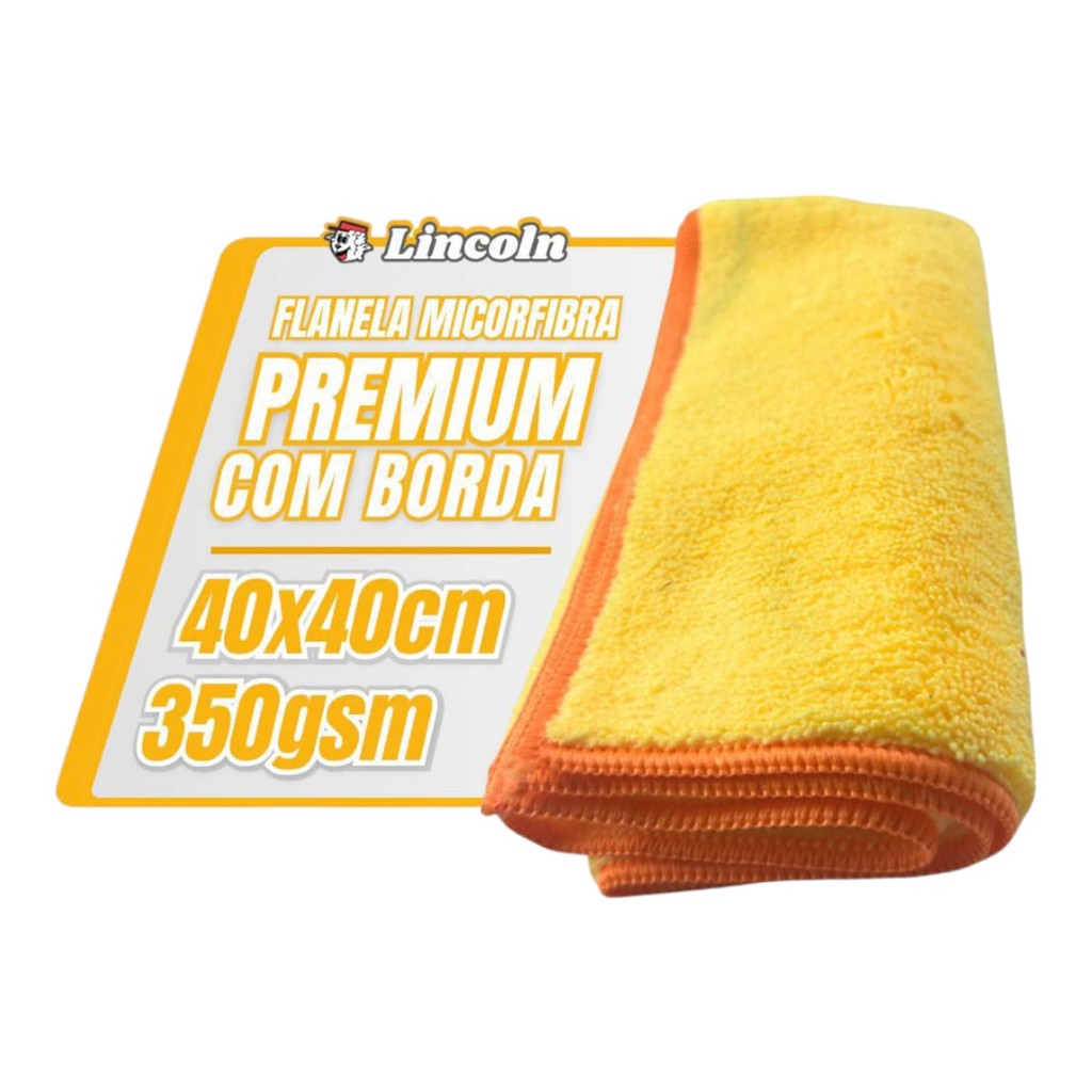Pano Microfibra 40x40 350gsm Lincoln Limpeza Polimento Seca em Oferta na Shopee