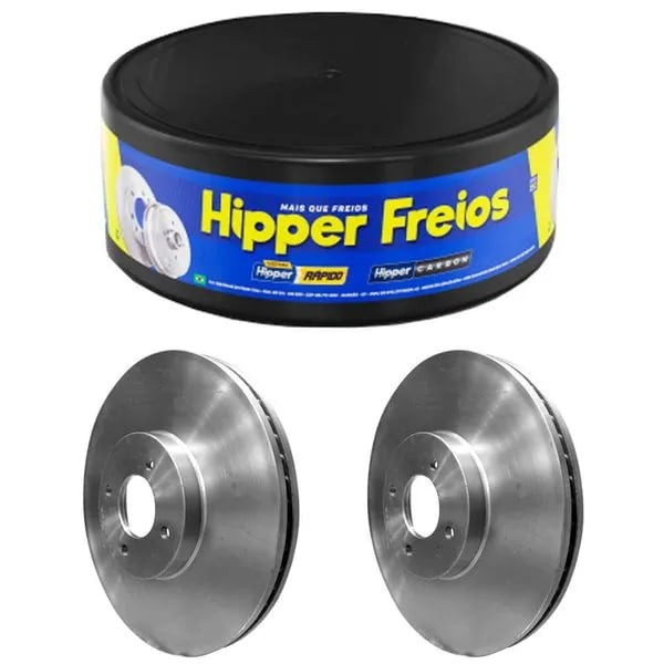 Par Disco Freio Ventilado Novo Palio 2011 a 2018 HIPPER FREIOS em Oferta na Shopee