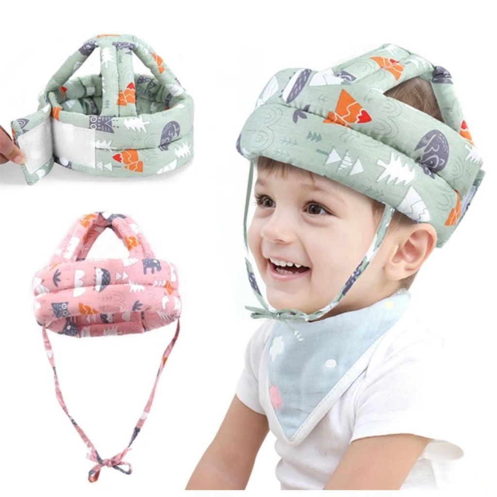 Chapéu De Proteção Anti-Colisão Capacete De Segurança Ajustável Para Bebês - Envio Rápido! em Oferta na Shopee