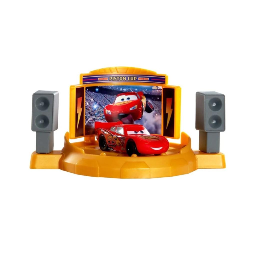 PISTA DE CORRIDA COM LANÇADOR COPA PISTÃO CARS DISNEY CARROS - MATTEL JDJ02