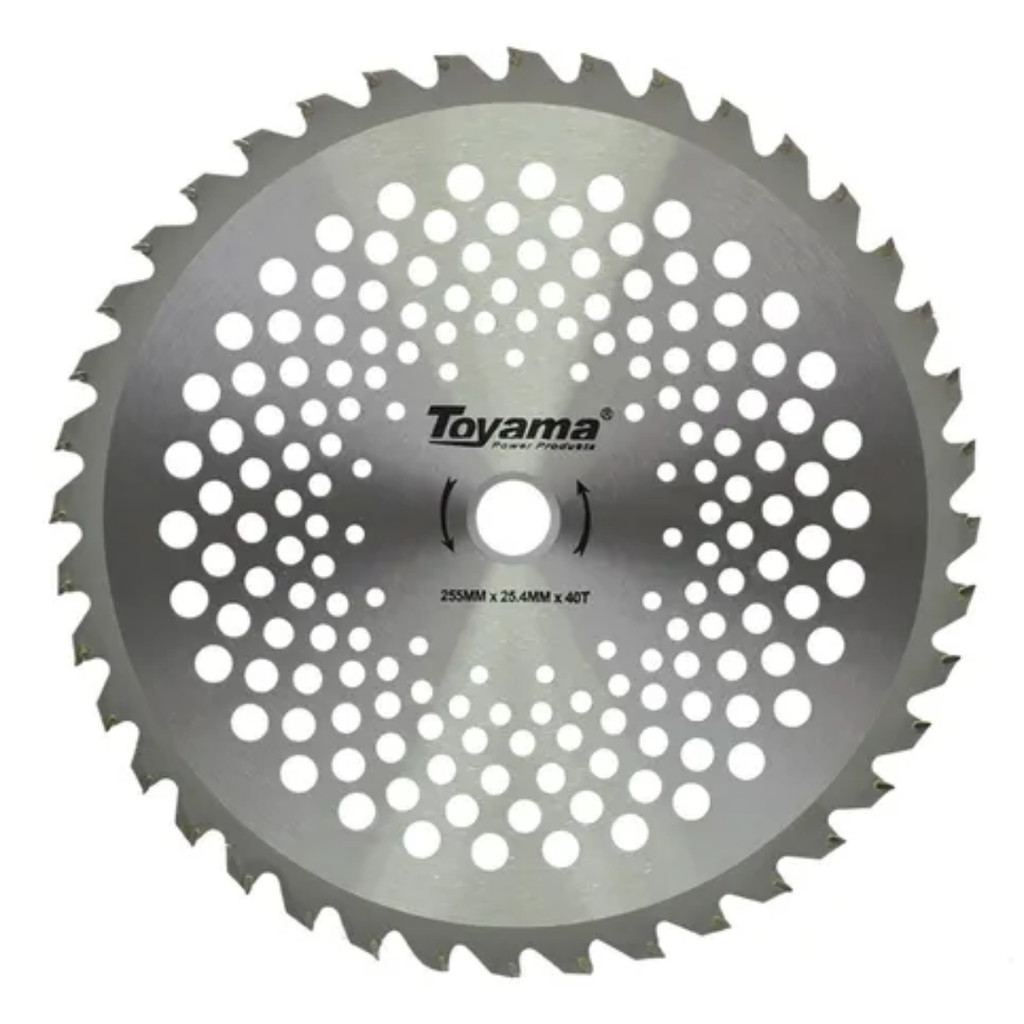 Lamina para Rocadeira  40 Dentes 255mm x 25,4mm x 2,0mm Toyama Ideal Corte de Mato Alto e Podas