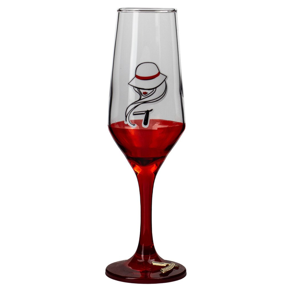 Taça Pomba Gira Maria Navalha Champagne Buffet Vidro 186ml