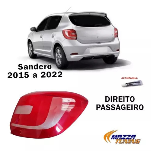 Lente Lanterna Traseira Sandero 2015 A 2022 Direita Passageiro em Oferta na Shopee