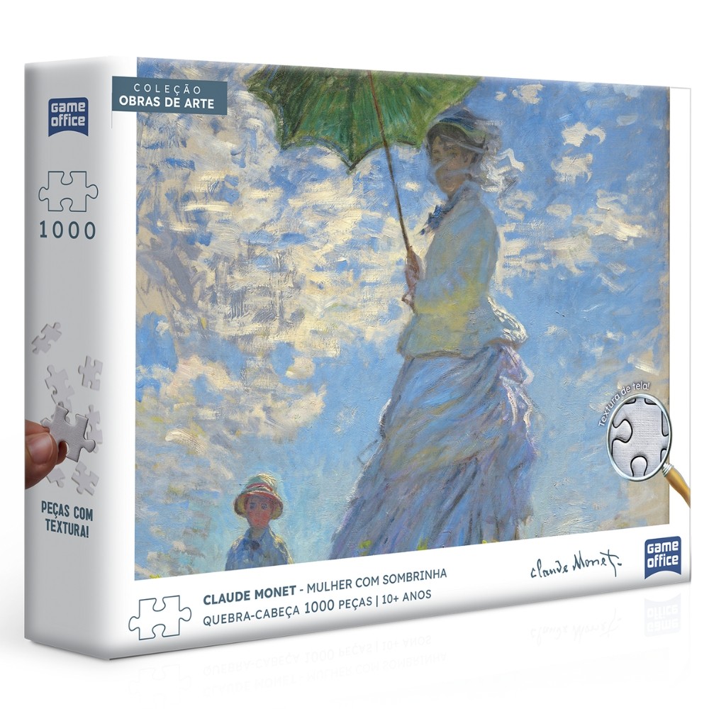 QUEBRA CABEÇA MULHER COM SOMBRINHA CLAUDE MONET 1000 PEÇAS TOYSTER PUZZLE OBRA DE ARTE PINTOR JARDIM em Oferta na Shopee