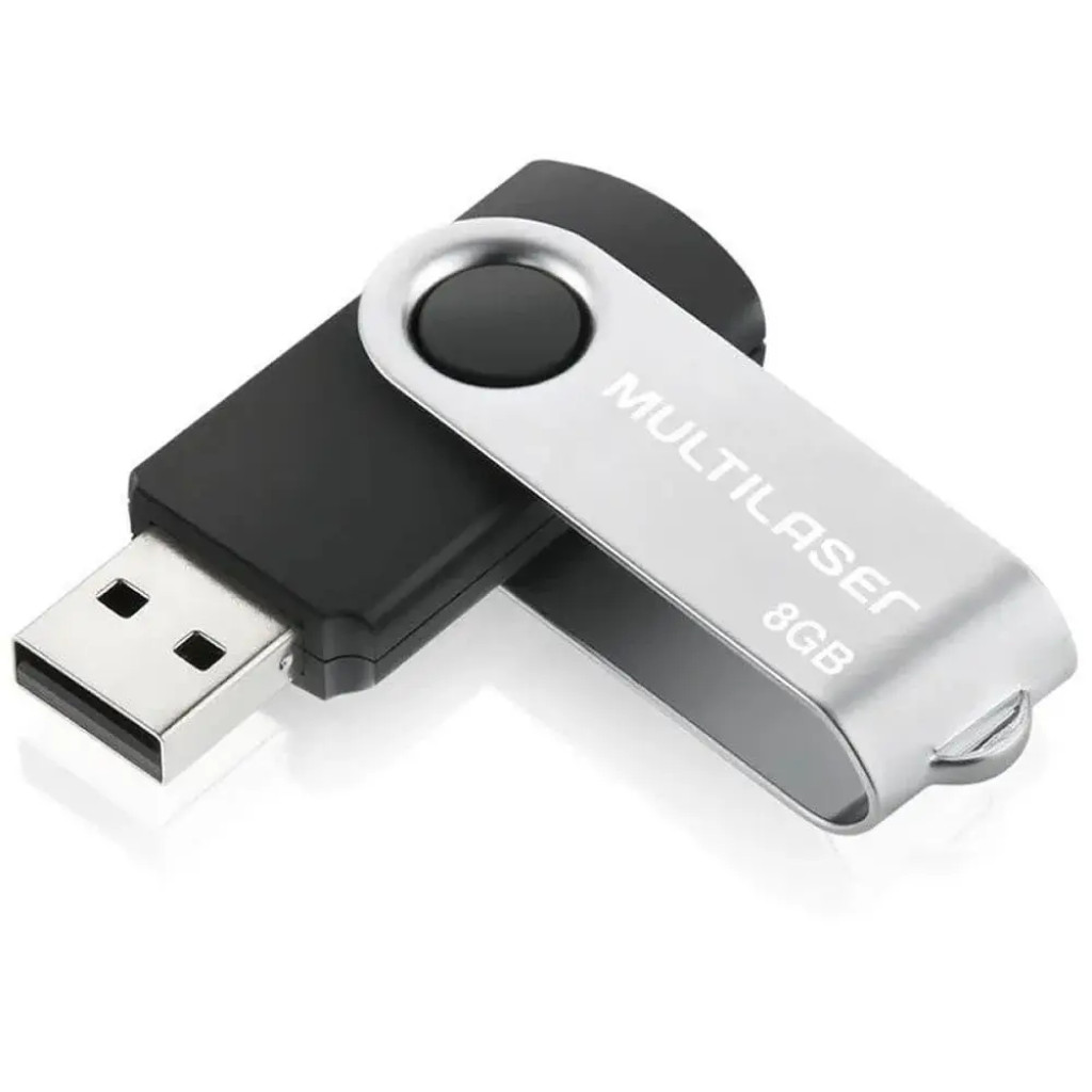 Pen Drive 8Gb Twist 2 Preto Pd587 Multilaser