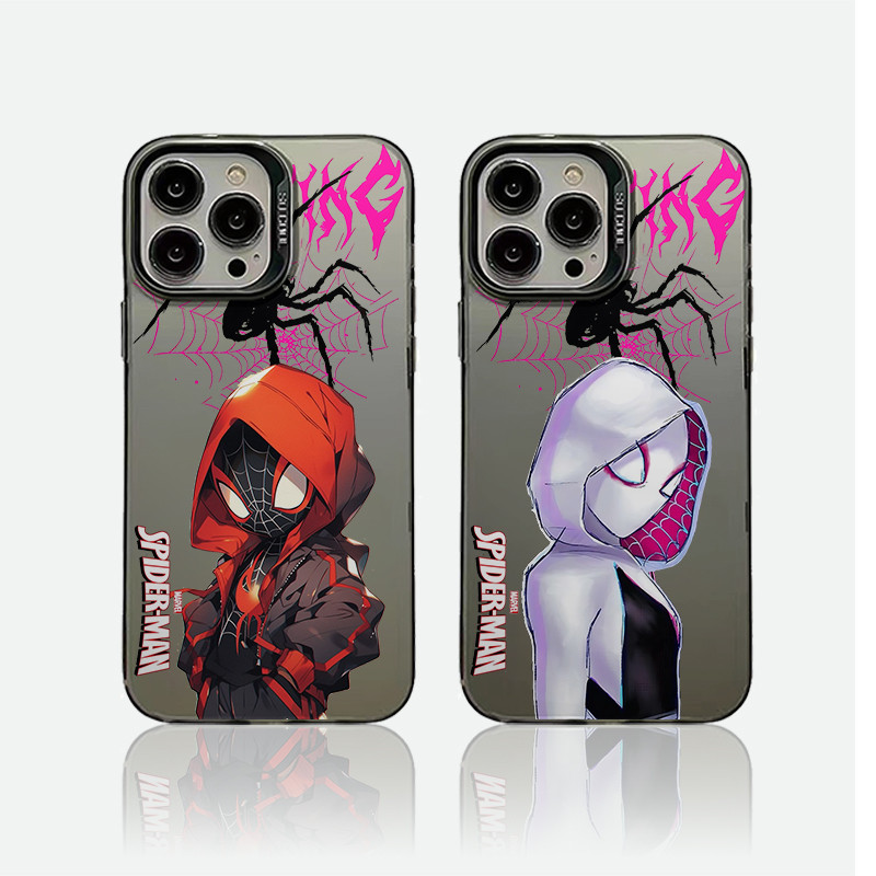 Capa de celular Homem Aranha Miles Morales Gwen para iPhone 7+8 11 12 13 15 14 16 Pro Max Xr Xs Max 7+8 14 16 plus capa