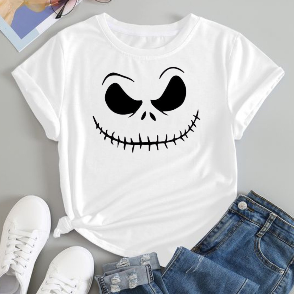 Camiseta Camisa 100%Algodão Fantasma Hallowen Envio Rápido Unissex Do Infantil ao Plus