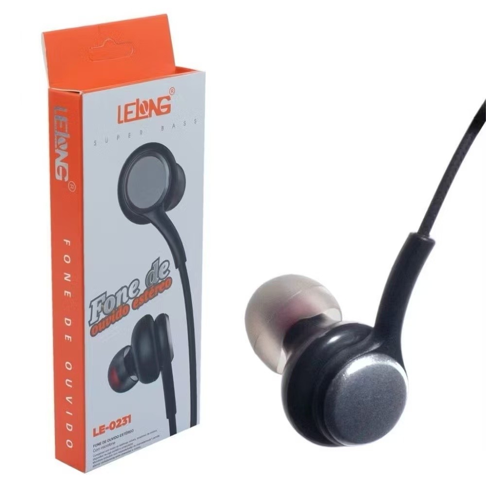 KIT 2 de  Fone de Ouvido Super Bass com Microfone - Lelong-0231 em Oferta na Shopee