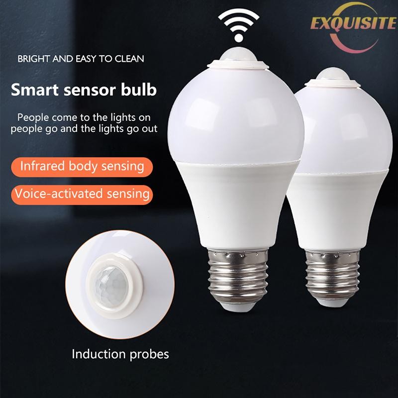 [EL] E27 PIR Sensor De Movimento Lâmpada 5W 9W 15W LED Com Detector Luz Noturna Nova