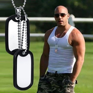 Estilo Militar do Exército Colar Masculino com Pingente de Tag de Cão Corrente de Link Preta Quatro em Oferta na Shopee