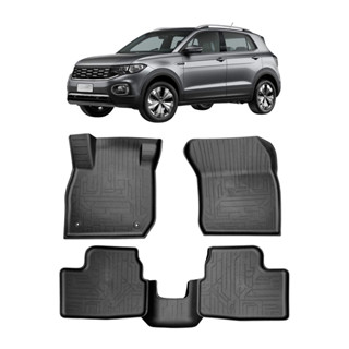 Tapete Bandeja T Cross 2019 em diante com 5 Peças Preto Grid - TB0500133 em Oferta na Shopee