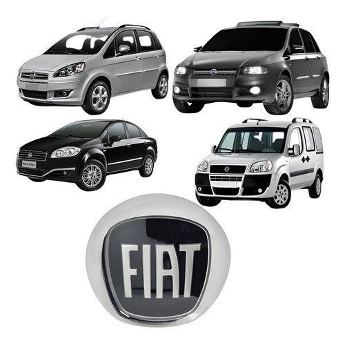 EMBLEMA GRADE FIAT DOBLO IDEA PALIO PUNTO STILO BLACK PIANO