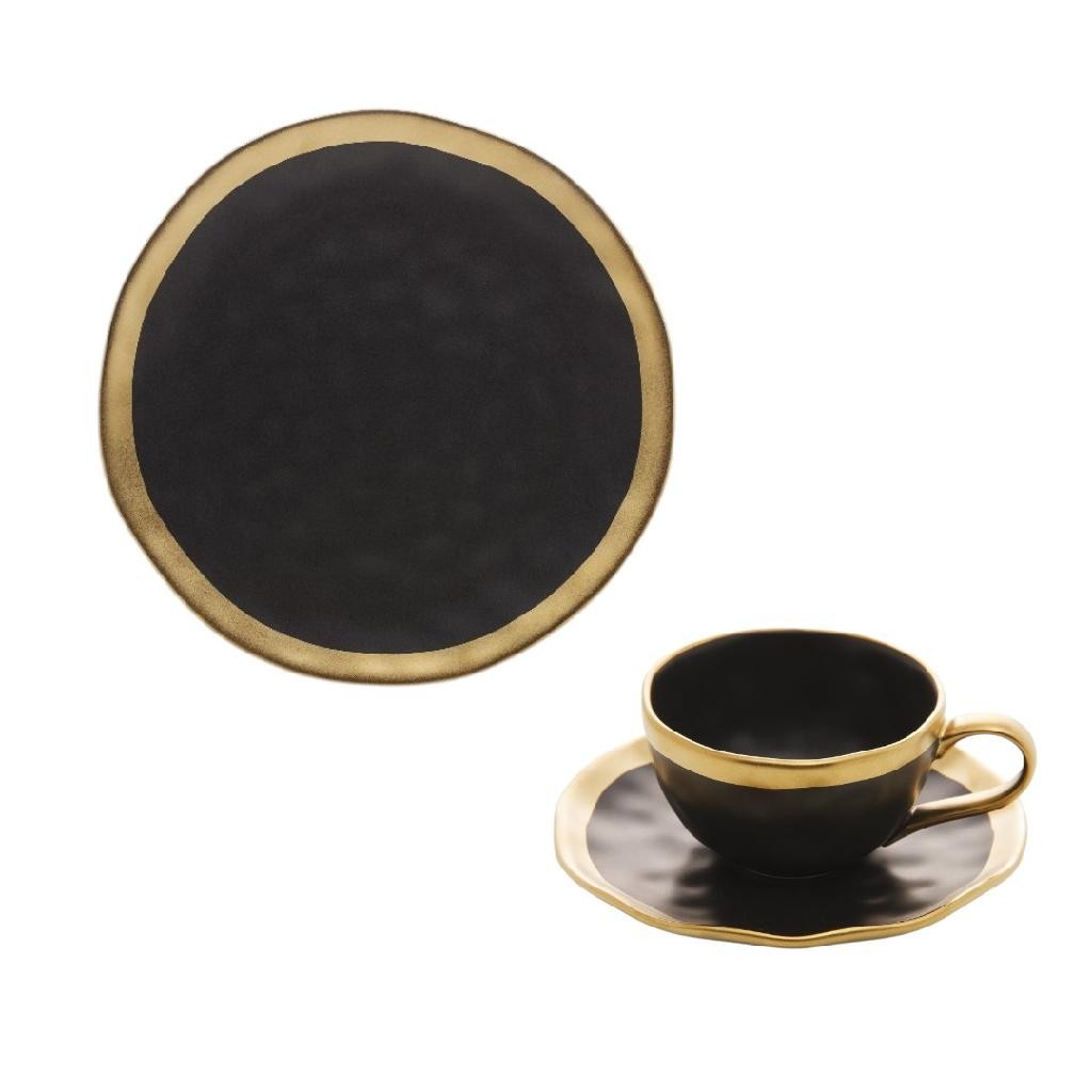 Jogo De Café Da Manhã Com Pratos De Sobremesa Bolo E Xícara Para Mesa Posta Dubai