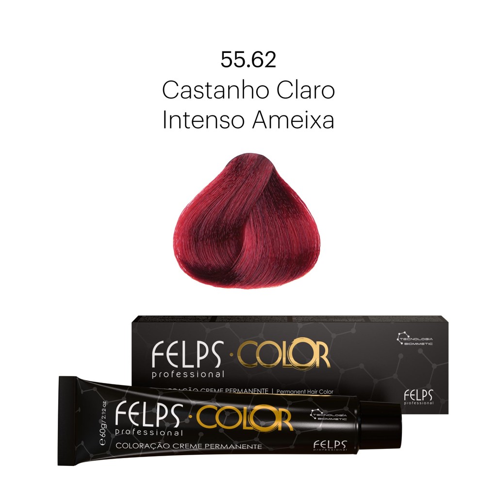 Coloração Profissional  Felps Color Ameixa Vermelho Especial 55.62 - 60g