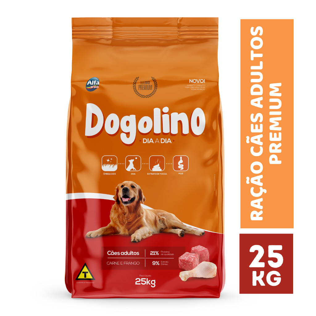 Ração Dogolino Premium Dia a Dia Carne e Frango 25kg